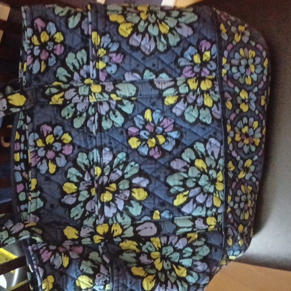 Vera Bradley Glenna tote large shoulder bag indigo pop blue - Picture 4 of 6